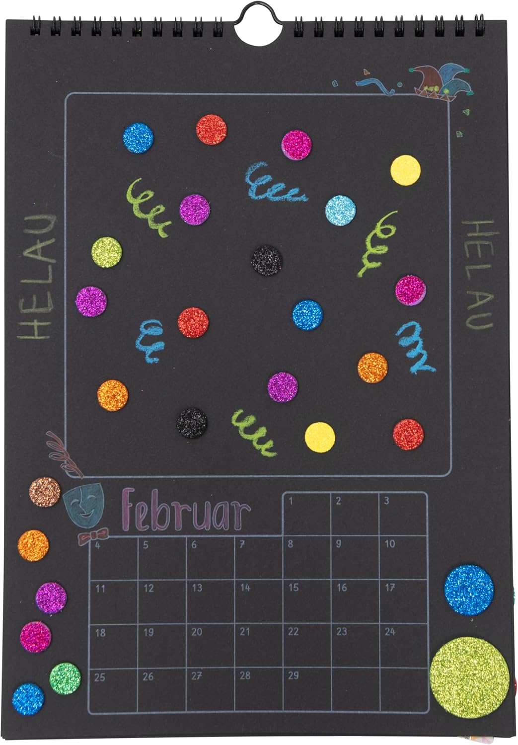 Betzold - Bastel-Kalender Kinder - Kreativ-Kalender Blanko-Wandkalender immerwährend Dauerkalender o