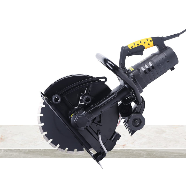 2800W Beton-Nutfräse 14 Zoll FI-Schutzschalter Nass Trocken 2-12cm Kupfermotor Staubfrei mit Wasserk