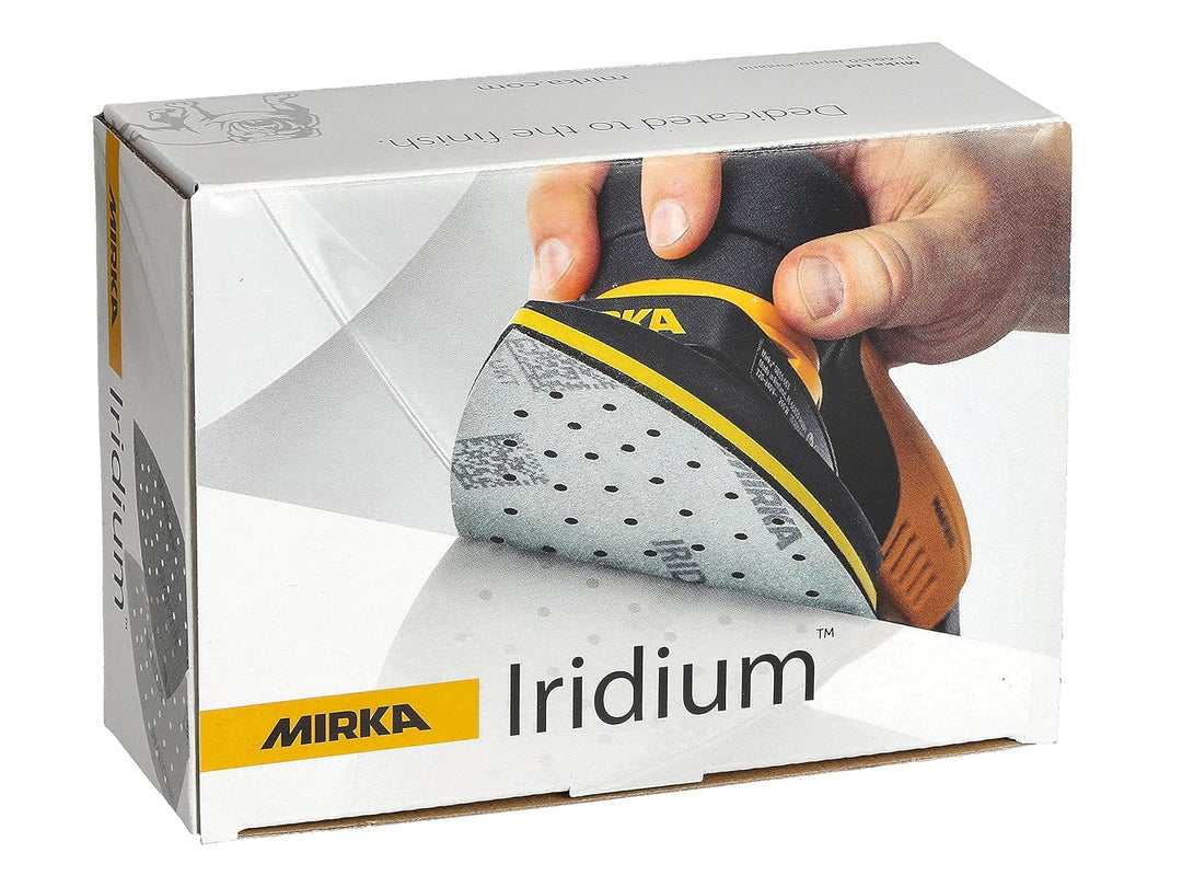 Mirka Iridium Schleifdreieck Premium-Schleifpapier 100x152x152mm 36-Loch Klett Korn 60, 50 Stk / Zum