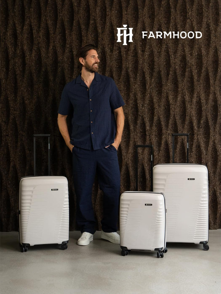 Farmhood Eco Edition nachhaltiges Hartschalen Koffer-Set 3-teilig | Trolleys mit Dehnfalte erweiterb