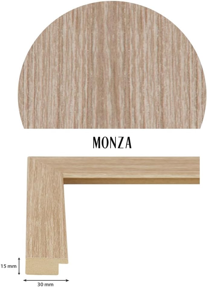 Bildershop-24 Bilderrahmen Monza in Sonoma Eiche in 40 X 60 Fotorahmen, Wechselrahmen, Posterrahmen,