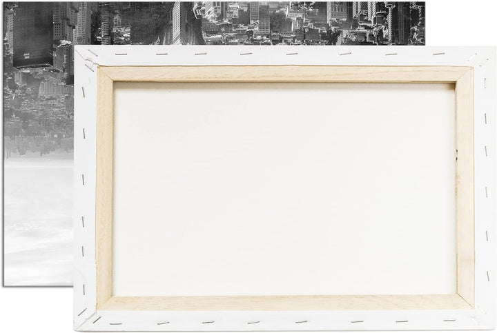 die Welt steht Kopf Format: 80x60 Effekt: Schwarz&Weiss als Leinwandbild, Motiv fertig gerahmt auf E