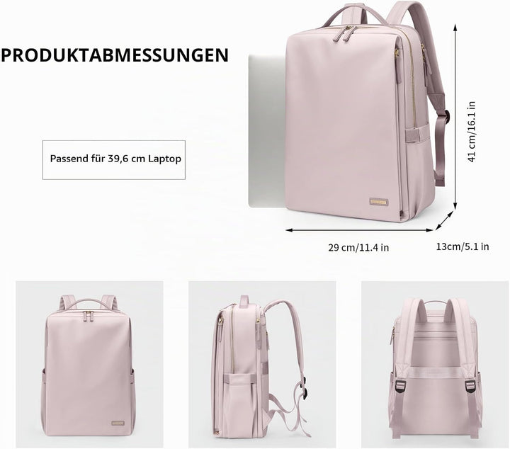 Stilvoller Laptop Rucksack für Damen von Fluggesellschaften zugelassen, Perfekt für die Arbeit das C