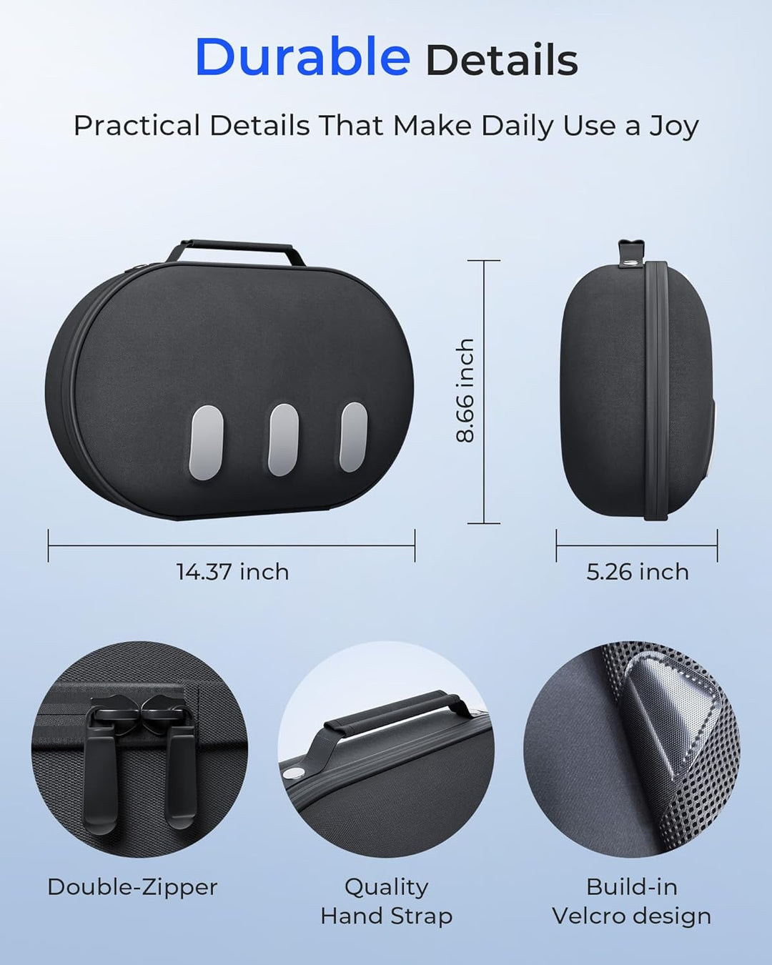 Aubika für Mate Quest 3 Tasche, Harte Case für Oculus Quest 3 Zubehör, Kompatibel mit Quest 2/Pico 4