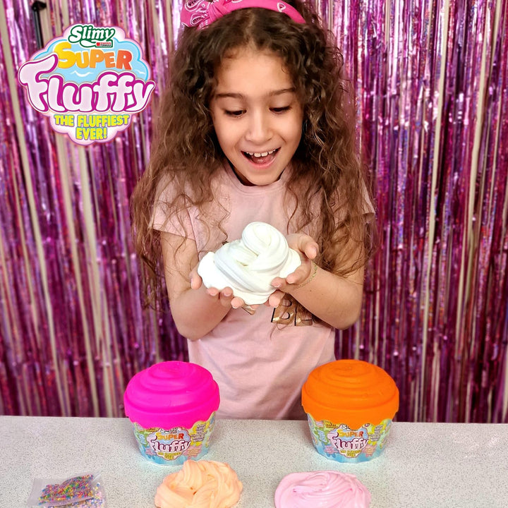 Slimy Super Fluffy 300g Spielmasse im Cup Cake-Becher - der flaumigste Original Slime, lustig duften