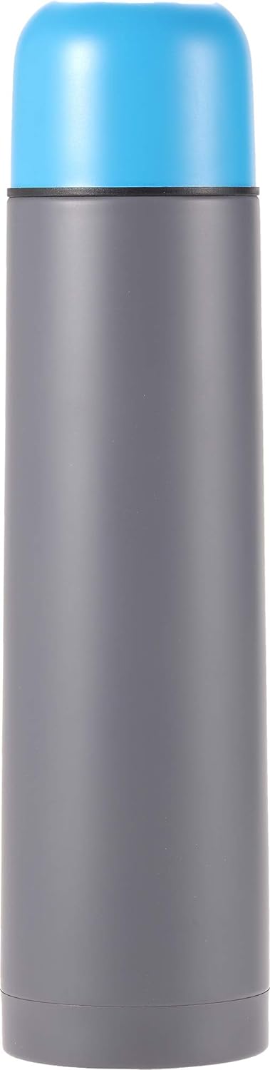 Cressi Unisex-Adult Stainless Steel Thermal Flask 1 l Sport-Thermoflasche aus Edelstahl, Antrazit/Aq