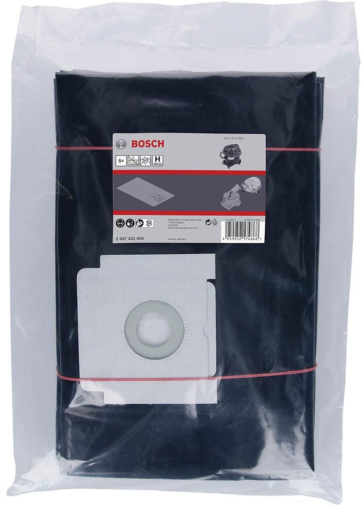Bosch Accessories Professional 5 Stück Sicherheitsfilterbeutel (Zubehör Staubsauger GAS 35 H AFC)