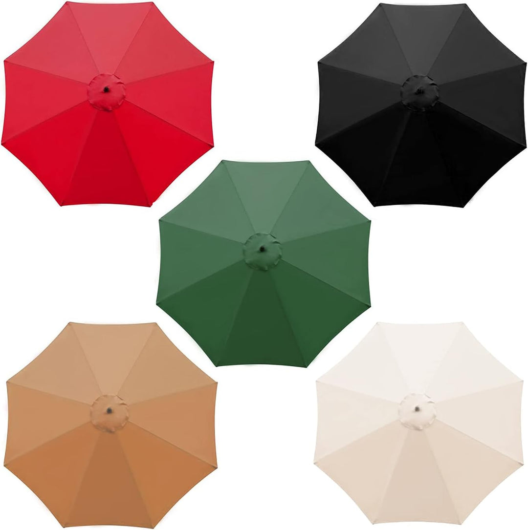 SMLJFO Ersatz-Sonnenschirm-Überdachung mit 8 Rippen, 3 m Markttisch-Regenschirm, UV-Schutz, Ersatzst
