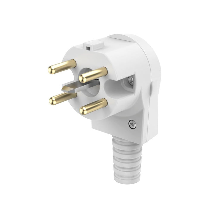 Xavax Schutzkontaktstecker 5-polig (Herdanschluss mit gewinkeltem Stecker, Stecker Herdanschlussdose