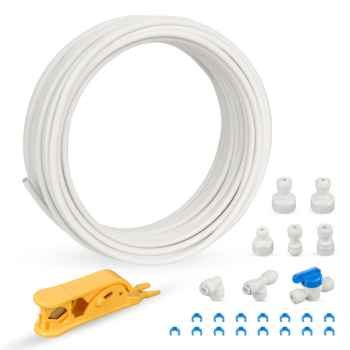 iSpring ICEK-E 15M 1/4" Kühlschrank-Wasserleitungsanschluss, Eisbereiter-Installationskit für Umkehr