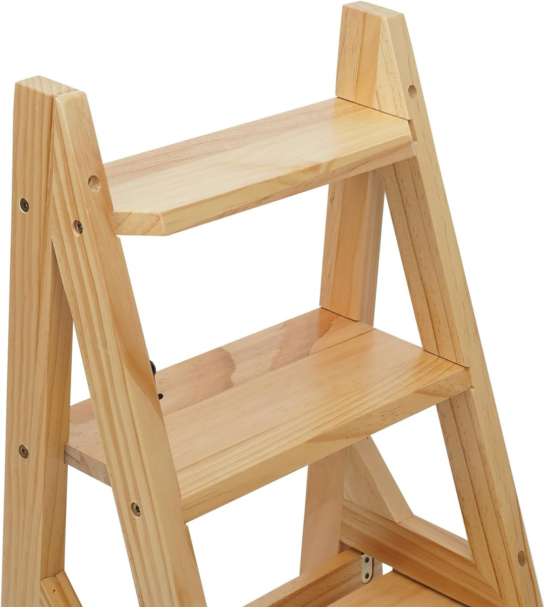 Leiterstuhl, 34x44,5x87 cm Klappbarer Bibliotheksleiter, Klappbarer Bibliotheksstuhl, Klappbarer 4-s