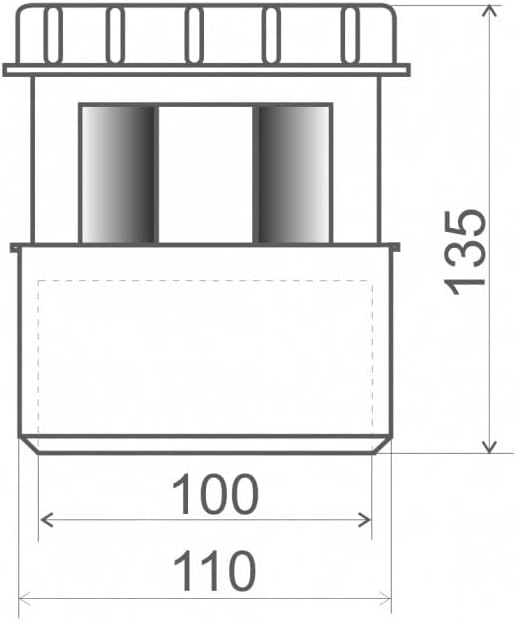 Regiplast AM100 Rohrbelüfter, Membran, Durchmesser 100-110 mm