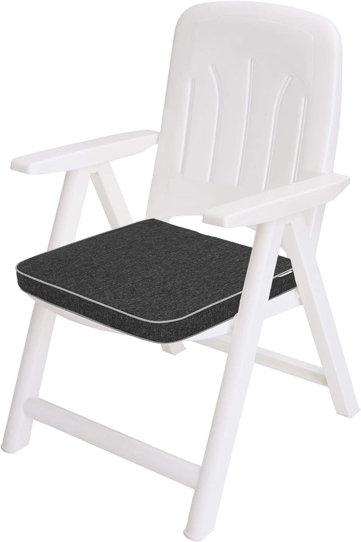 PillowPrim 4er Set Stuhlkissen / Sitzkissen 48x45 cm Sitzauflagen Polsterauflagen Outdoor/Indoor Aus