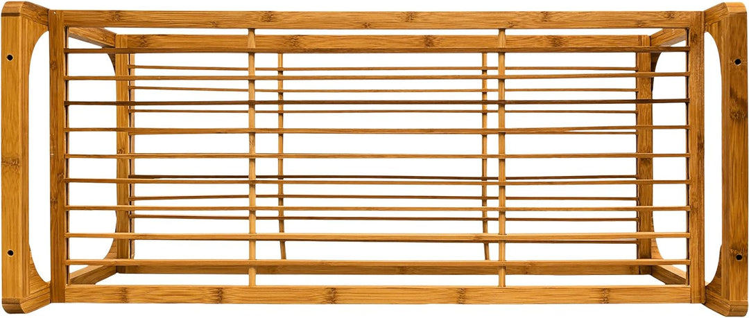 Relaxdays Schuhregal Bambus H x B x T: ca. 33 x 75 x 33 cm Schuhablage aus Holz für 6 Paar Schuhe Sc