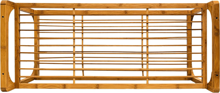 Relaxdays Schuhregal Bambus H x B x T: ca. 33 x 75 x 33 cm Schuhablage aus Holz für 6 Paar Schuhe Sc