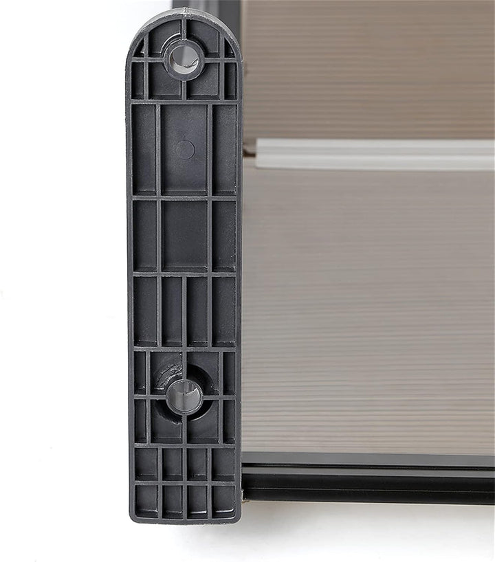 Homewell Vordach für Haustür 80 x 120 cm Braun, Modern Überdachung Haustür aus PC-Hohlplatte, PP-Kun