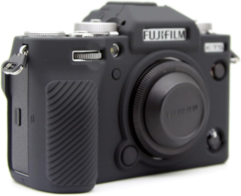 Rieibi Fuji XT5 X-T5 Hülle, weiche Silikon-Schutzhülle für Fujifilm XT5, leichte Kameratasche, Schwa