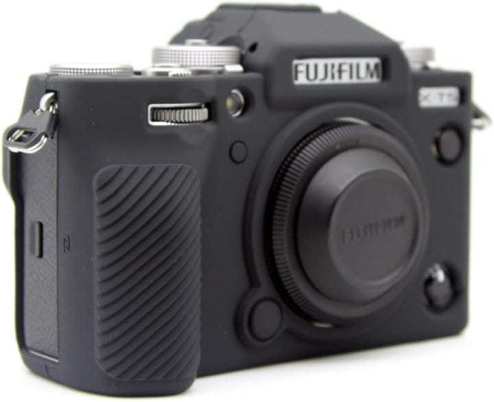 Rieibi Fuji XT5 X-T5 Hülle, weiche Silikon-Schutzhülle für Fujifilm XT5, leichte Kameratasche, Schwa