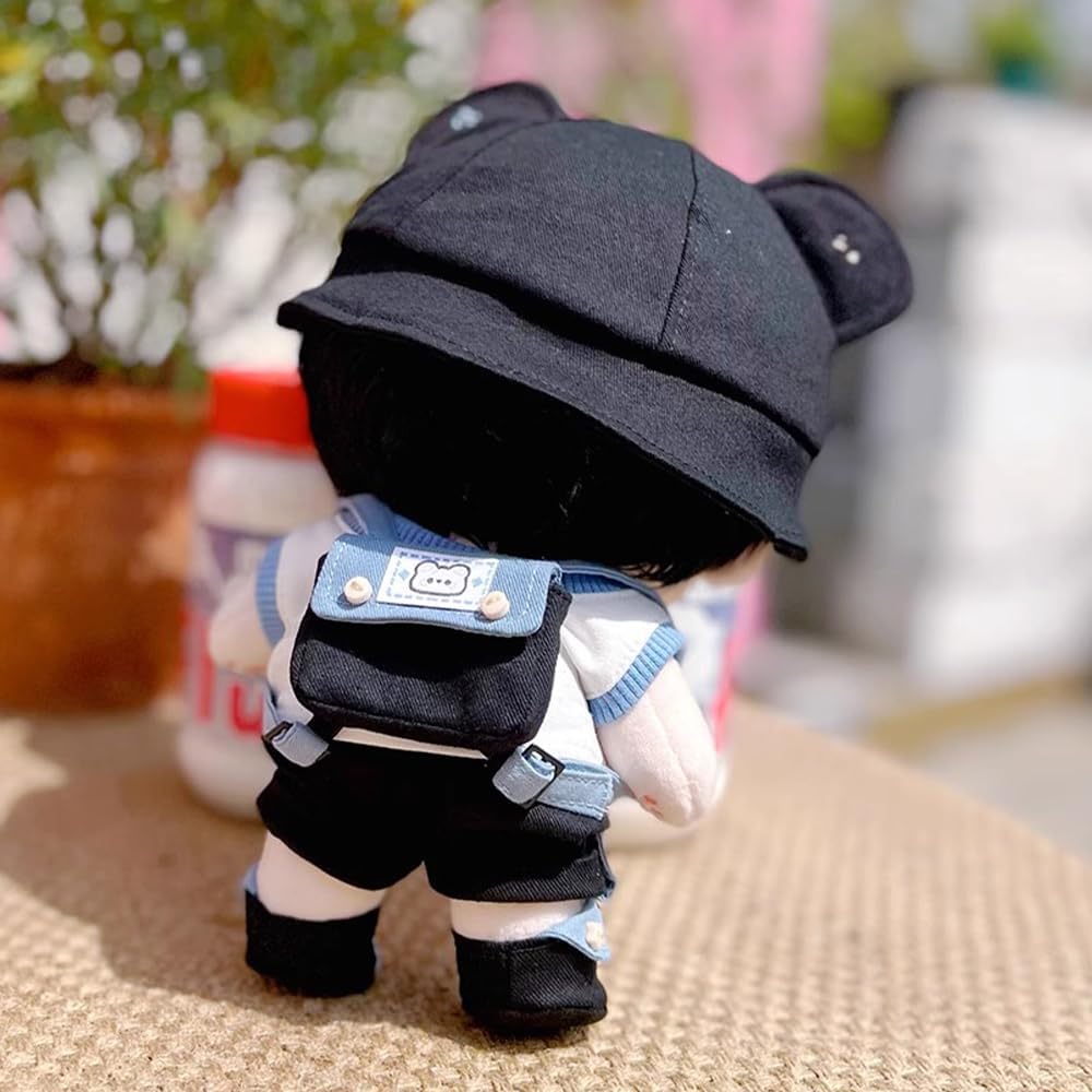 niannyyhouse 20cm Plüsch Puppe Kleidung Parkour Bär Set Lose Hut Mantel Hosen Rucksack Weste Schuhe