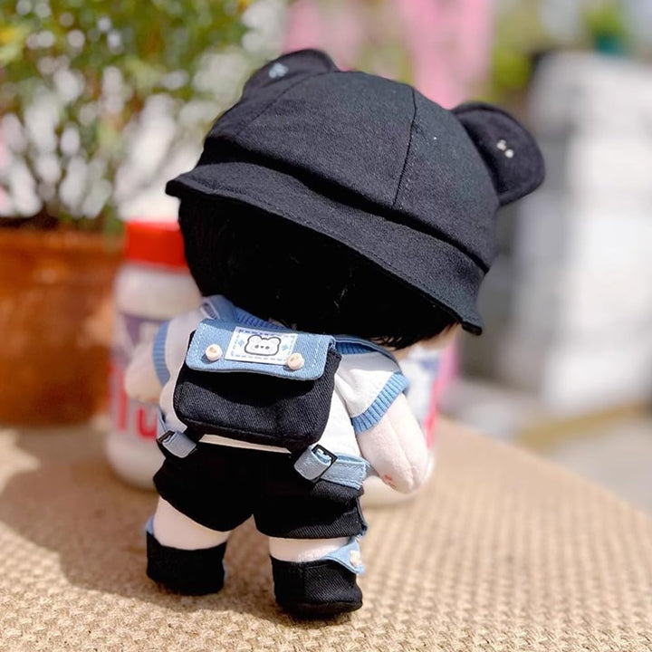 niannyyhouse 20cm Plüsch Puppe Kleidung Parkour Bär Set Lose Hut Mantel Hosen Rucksack Weste Schuhe