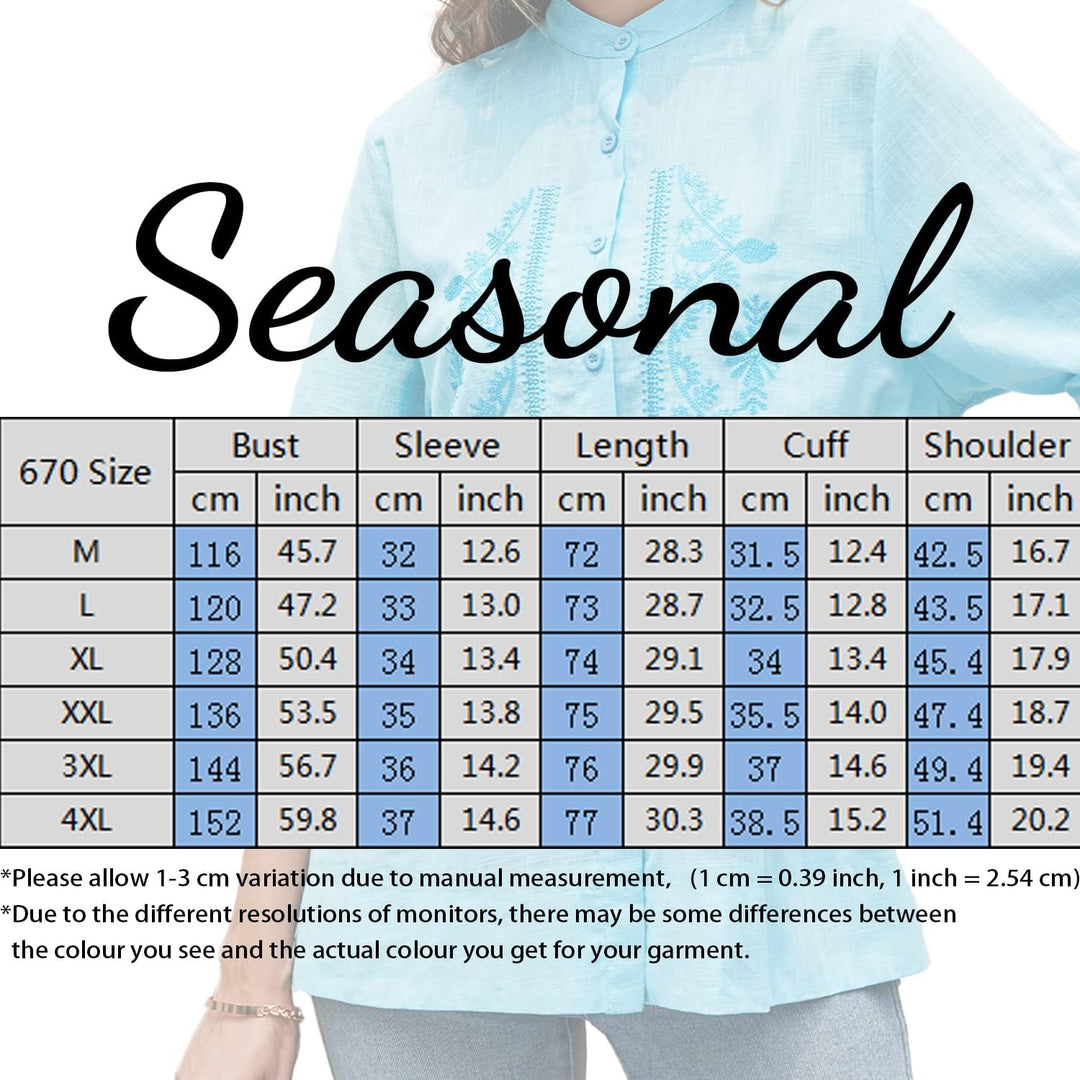 Seasonal Sommer Hippie Tunika Stickerei Damen Blusen Folklore Kurzarm Hemd Freizeit Button-down Ober