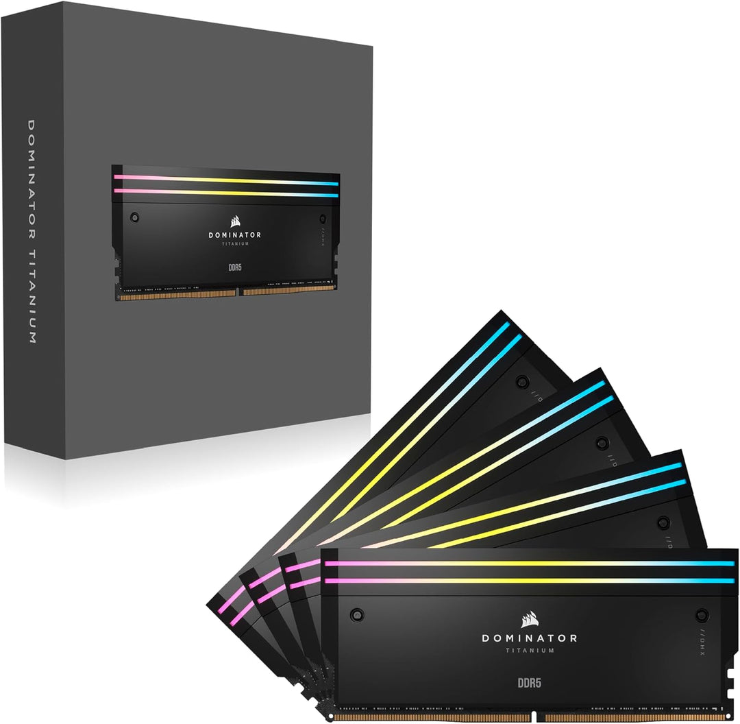 CORSAIR Dominator Titanium RGB DDR5 RAM 64GB (4x16GB) DDR5 6400MHz CL32 Intel XMP iCUE-Kompatibler C