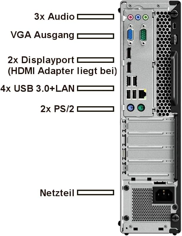 Lenovo ThinkCentre M720S Intel i7 8700 12-Thread 4.60 GHz Business Office Multimedia Computer mit 3