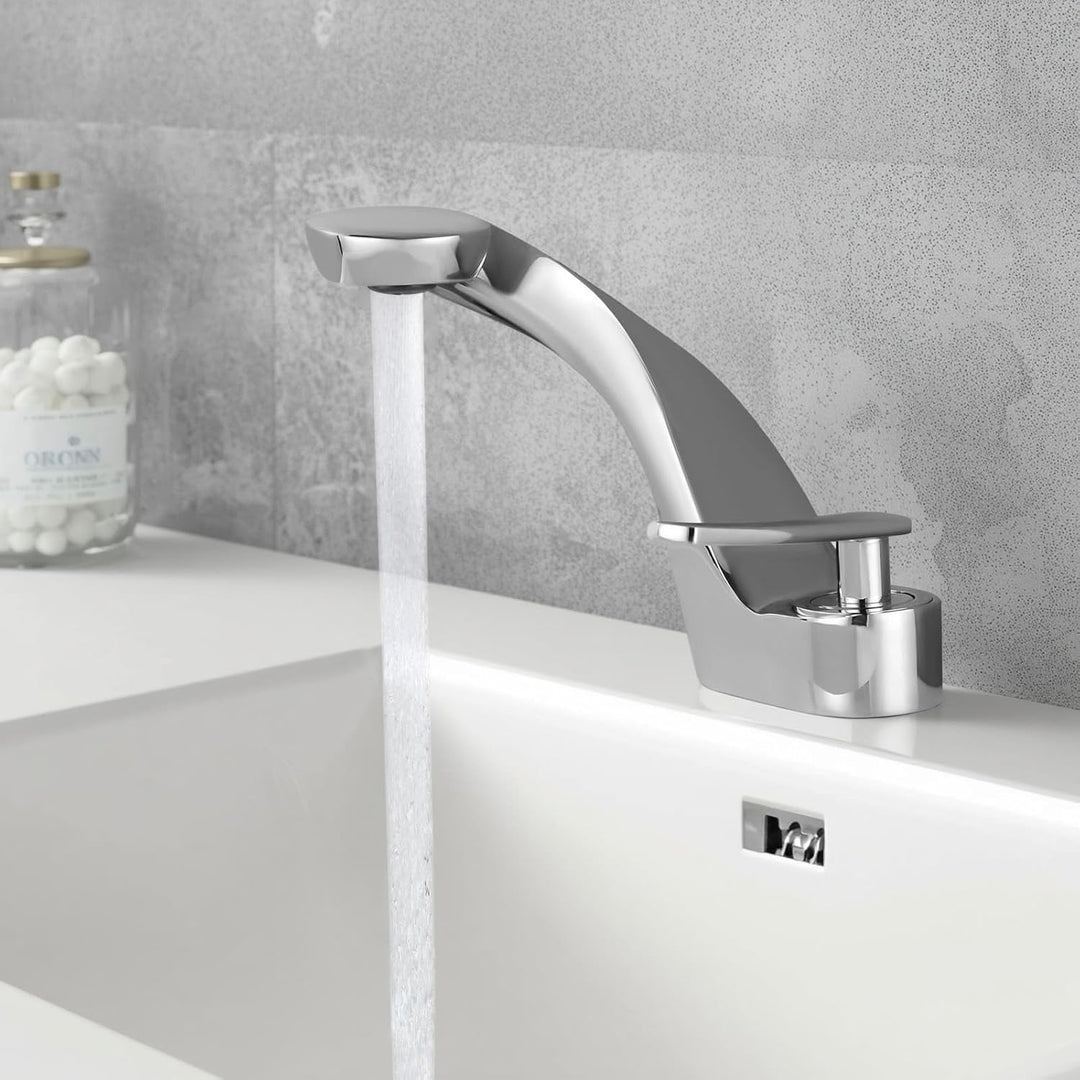 Wasserhahn Bad Wasserfall Mischhähne Waschtisch-Einhebelarmatur Modern Hotelbecken Waschtischarmatur