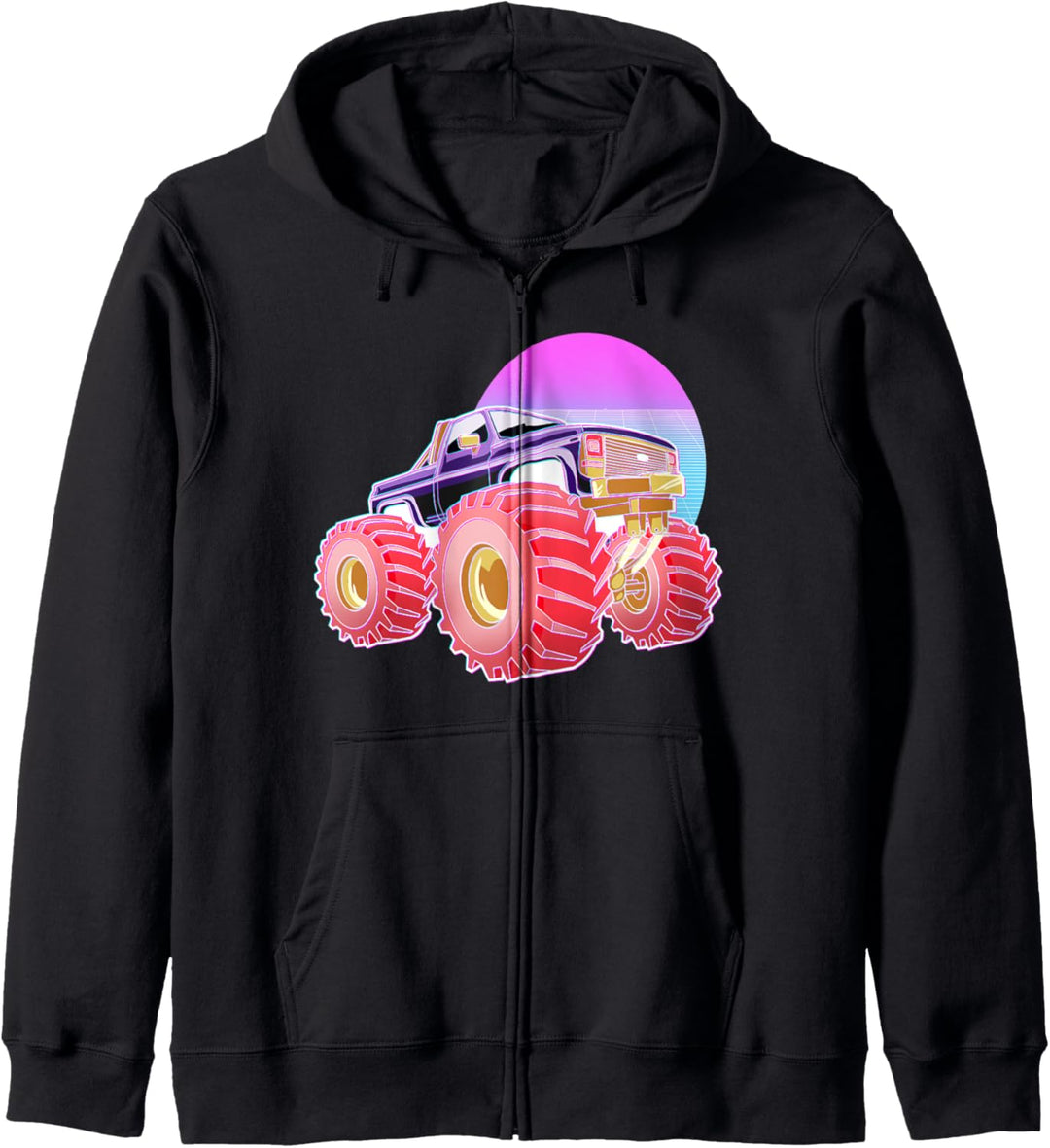 Monster Truck Japanische Otaku Aesthetic Vaporwave Art Kapuzenjacke