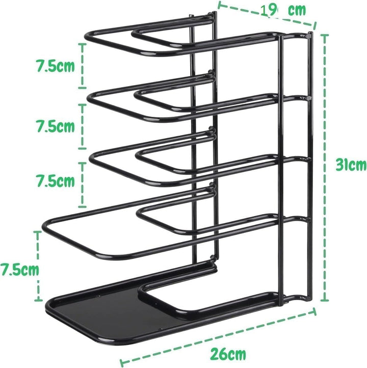 SMH LINE® Robuster Topf- und Pfannen-Organizer – für Gusseisen-Bratpfannen, Töpfe, Bratpfannen, Deck