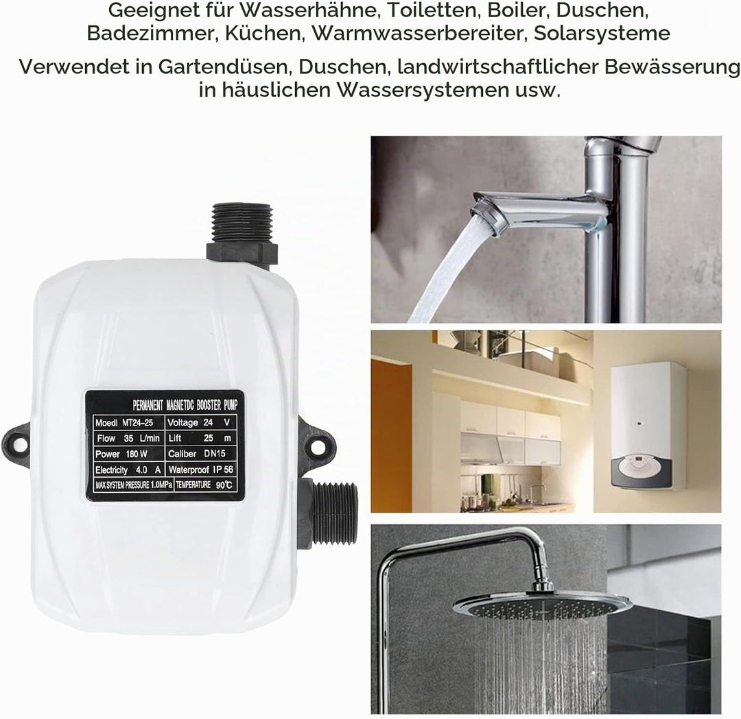 Wasserdruckerhöhungspumpe High Lift 180W Haushaltsautomatische Home Booster Pump DC 24V