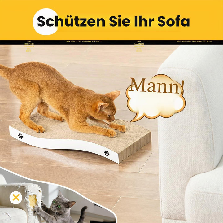 Conlun - Katzen Kratzbrett - Katzen Kratzpappe mit Premium-Kratztextur, langlebige Kätzchen Kratzmat