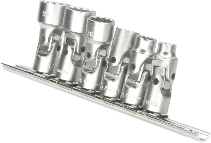 Genius Tools Dr. SAE Universal-Hand-Steckschlüsselsatz, 12-kant, 6 Stück, US-206S