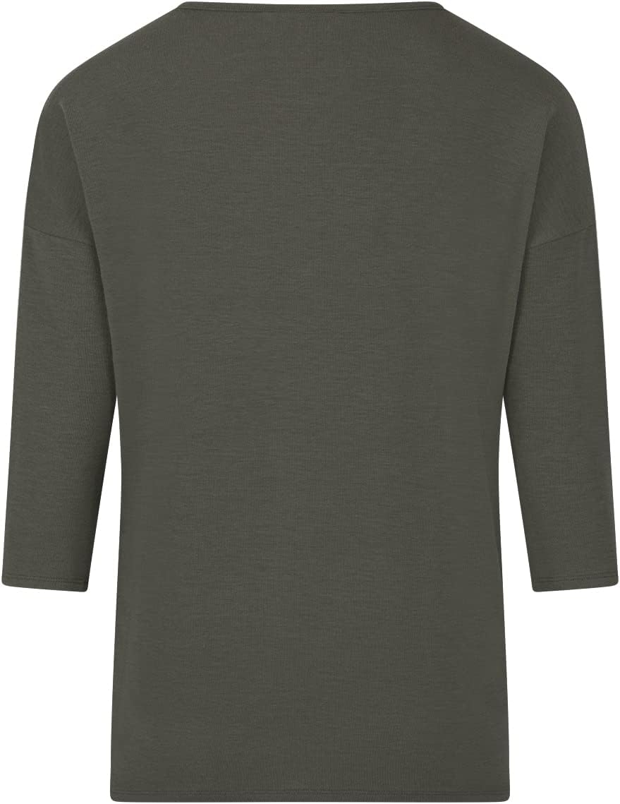 ONLY Damen Top ONLGLAMOUR 2er Pack 3/4 Ärmel Basic Shirt Rundhals Loose Fit Langarmshirt Oberteil Mu