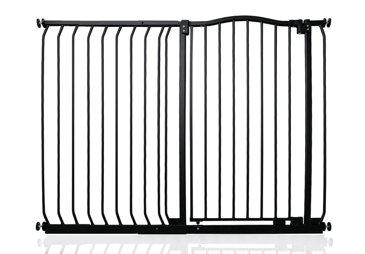 Bettacare Extra Hoch Gebogenes Haustiertor, 125cm - 134cm, Mattschwarz, Extra Hoch 100cm in der Höhe
