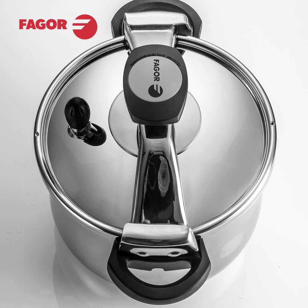 FAGOR ® Fagor Classica Schnellkochtopf, 6 l, aus Edelstahl 18/10, geeignet für alle Herdarten, volls