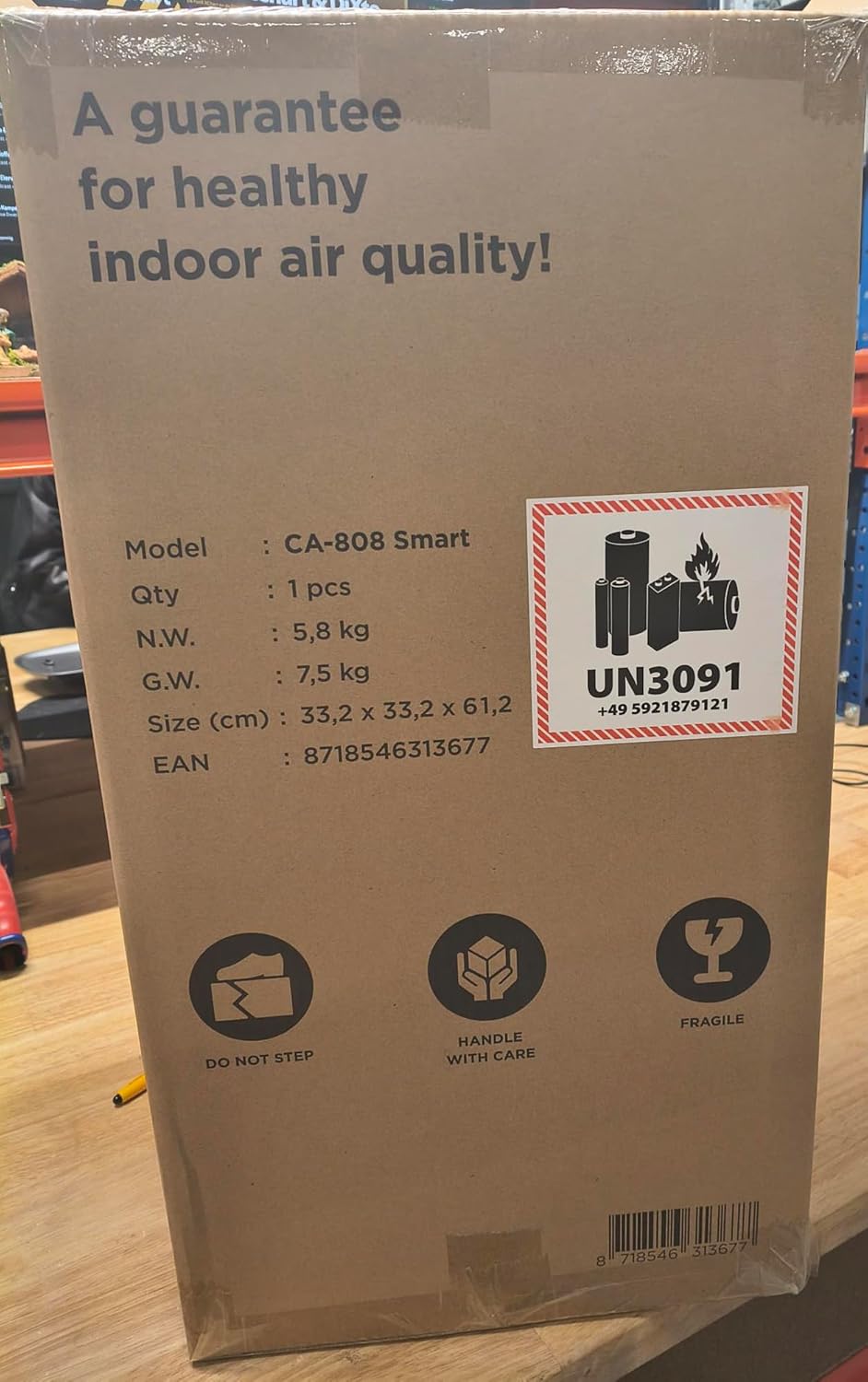 Clean Air Optima - 2in1: Luftbefeuchter und Luftreiniger CA-806 Smart Top Filling - Räume bis 60m² /