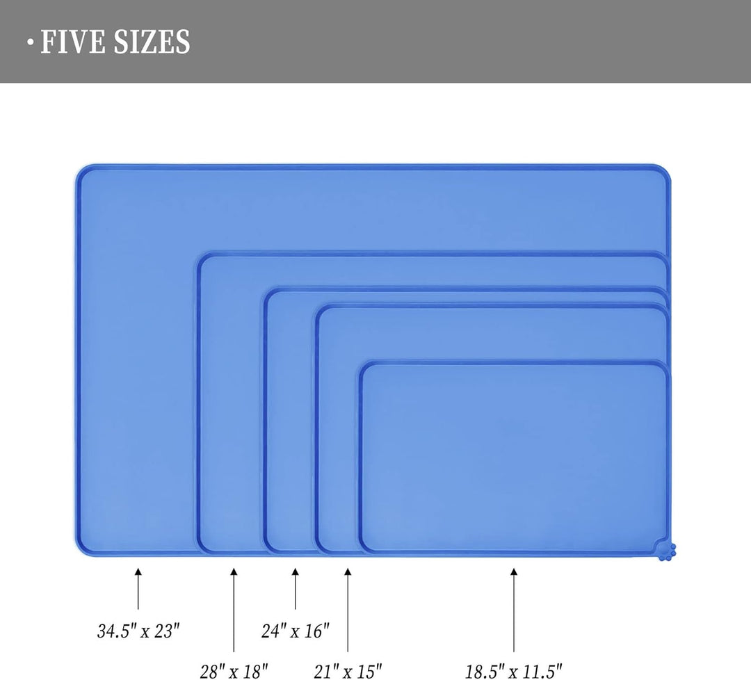 Reopet Silikon-Futtermatten für Haustiere - wasserdichte Hunde- und Katzenplatzmatten mit erhöhten R