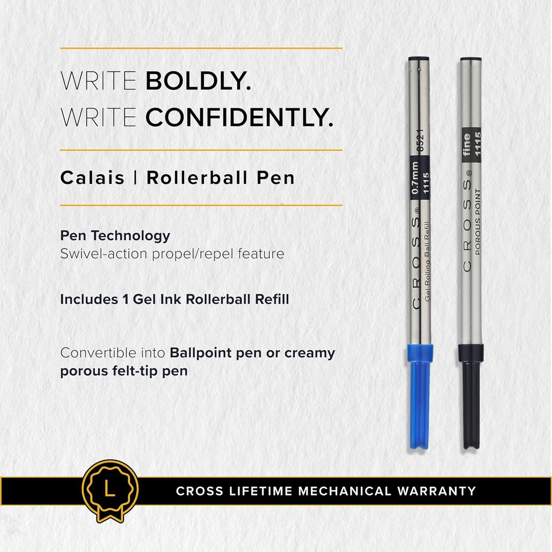 Cross Calais Rollerball (Matt schwarze Kappe, Schreibfarbe: schwarz, inkl. Geschenkbox) Mattgrün, 1