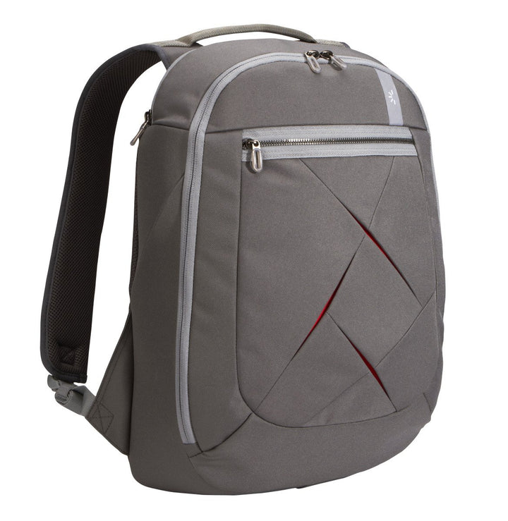 Notebook-Rucksack Nylon grau/rot 16"