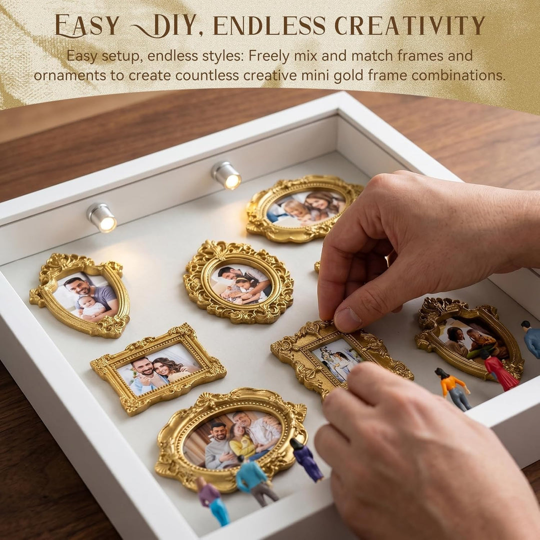 DIY Mini Museum Silhouetten Box mit LED, Mini Bilderrahmen, Museum of us, Mini Museum Bilderrahmen m
