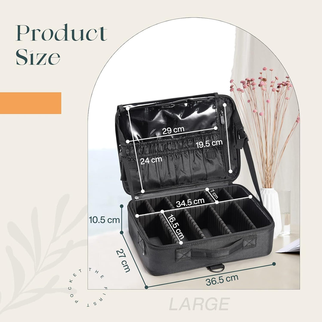 Kosmetiktasche Gross Make up Tasche Schminktasche Kosmetikkoffer Make up Koffer Schminkkoffer Leer M
