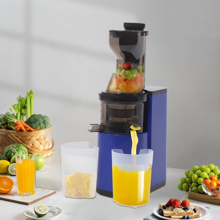 Spiral-Kaltentsafter | 500 ml Gemüse- und Obstentsafter langsamer Entsafter 800 W 8 cm Einfüllöffnun