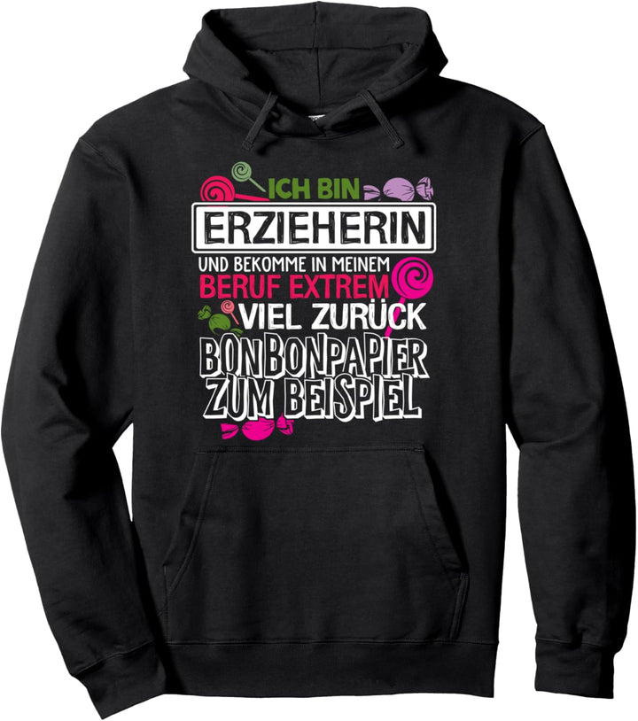 Bonbonpapier Kindergarten Kita Lustiges Geschenk Erzieherin Pullover Hoodie