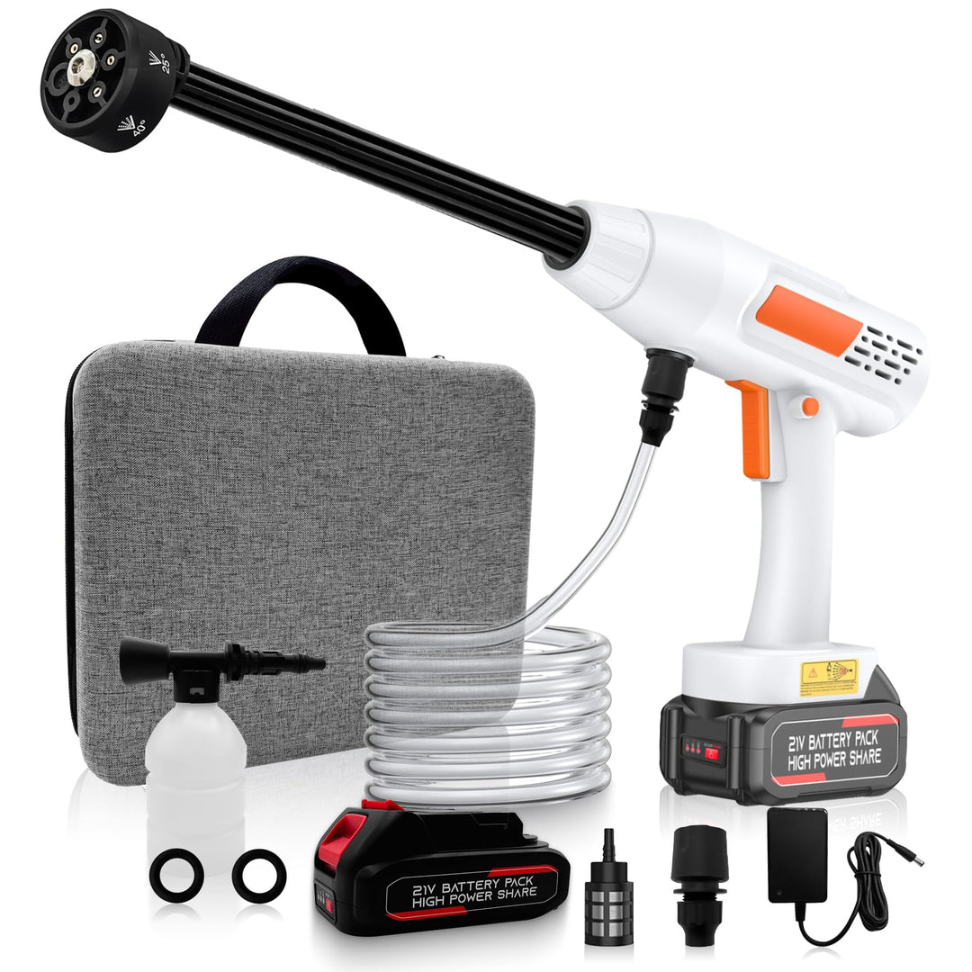 Akku hochdruckreiniger, Pressure Washer, Mobiler Druckreiniger, 300L/H, Hydro Blast, 30 Bar, mit 6-i