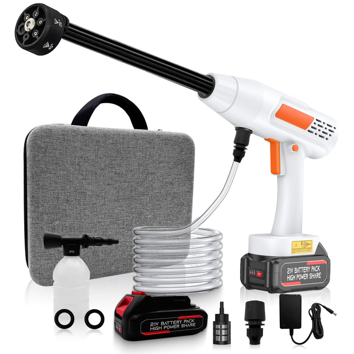 Akku hochdruckreiniger, Pressure Washer, Mobiler Druckreiniger, 300L/H, Hydro Blast, 30 Bar, mit 6-i