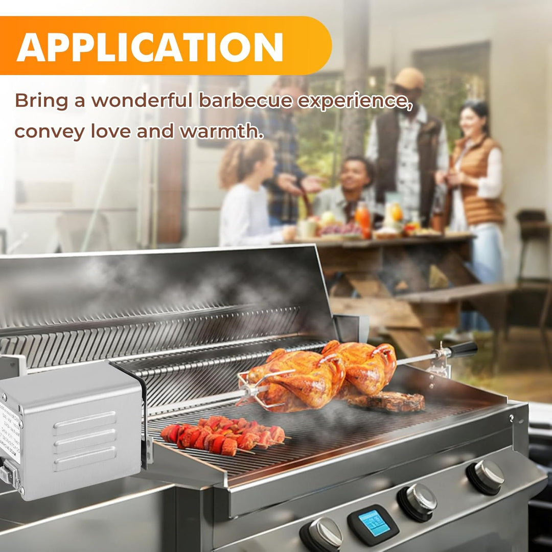 YJINGRUI Grillmotor für grillspiess 230V,Grillspiess Motor,Drehspiess Motor für Spanferke,Huhn,Edels