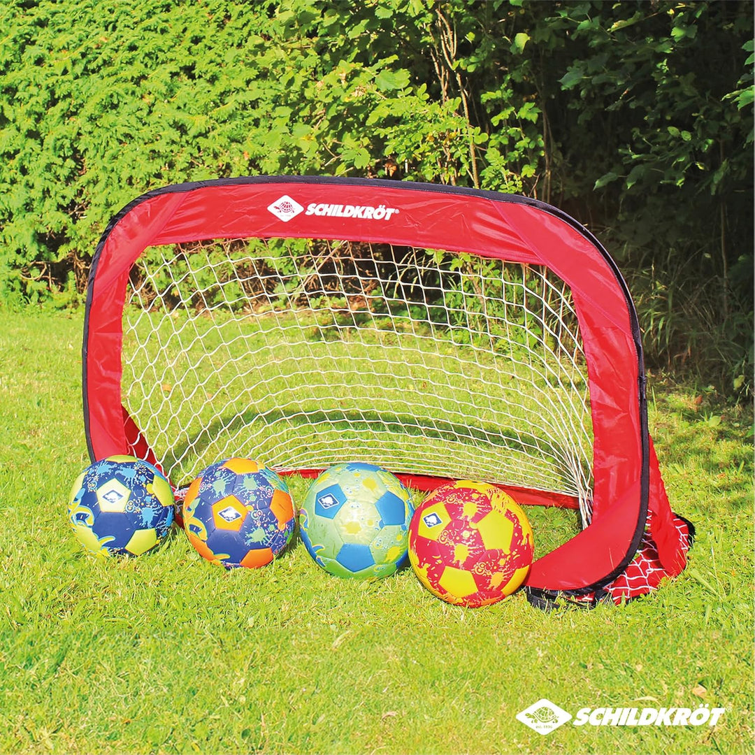 Schildkröt selbstaufstellend, 2er Set Tore Pop Up Goals, rot, 120 x 80 x 80 cm