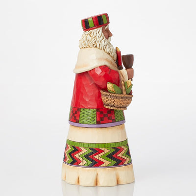 Enesco Jim Shore Heartwood Creek afrikanischer Weihnachtsmann-Stein, Kunstharz, 18 cm, Afrikanischer