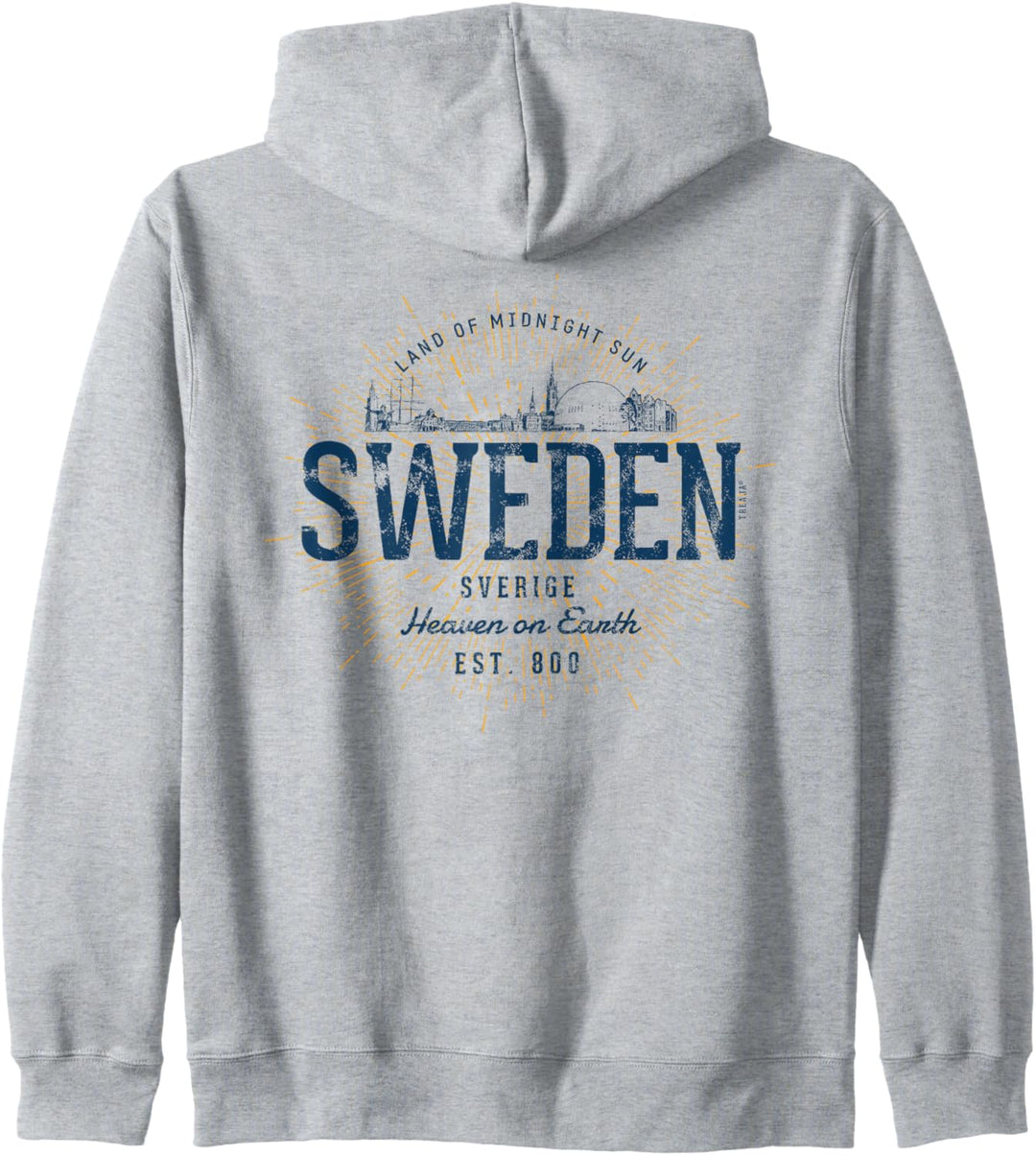 Sweden Retro Stil Vintage Schweden Kapuzenjacke